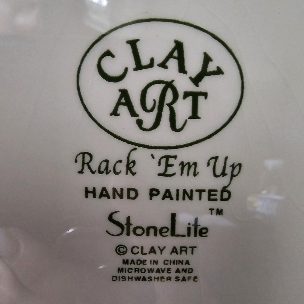 CLAY ART Rack ‘Em Up Pool Table Appetizer Platter - Picture 3 of 5